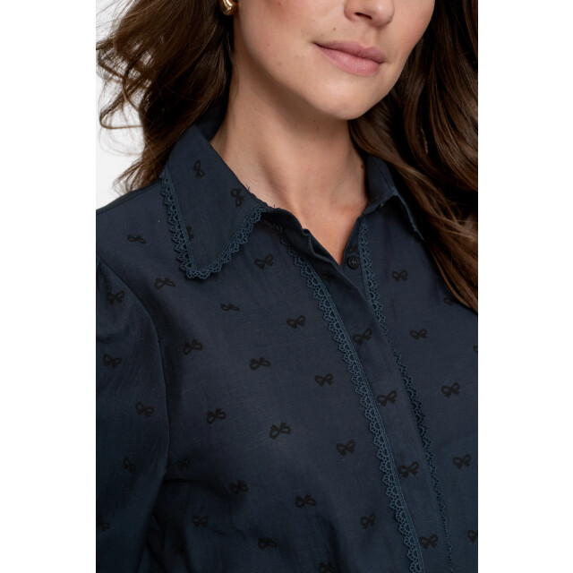 Geisha 53533-14 675 blouse with lace details navy 53533-14 675 large