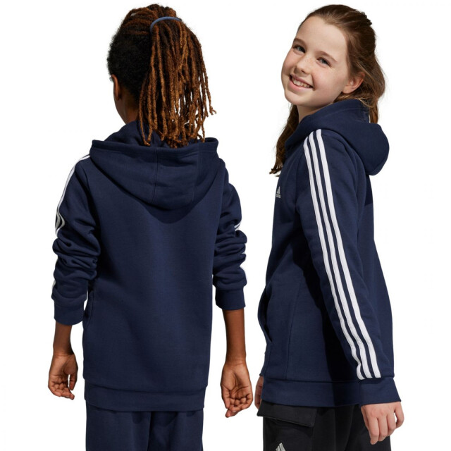 Adidas Kinder/kids essentials 3 strepen fleece full zip hoodie UTPP4103_navyblue large Adidas Kinder/kids essentials 3 strepen fleece full zip hoodie UTPP4103_navyblue large