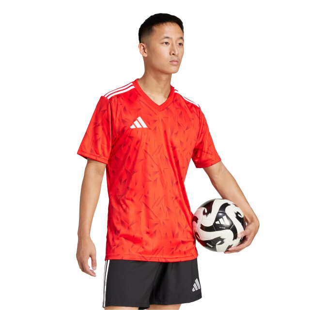 Adidas Heren team icoon 25 geometrisch patroon t-shirt UTPP5966_red large