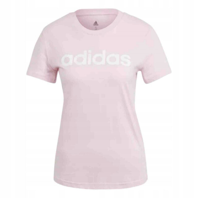 Adidas Dames essentials logo slim lounge t-shirt UTPP5338_lightpink large