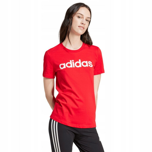 Adidas Dames essentials logo slim lounge t-shirt UTPP5338_red large