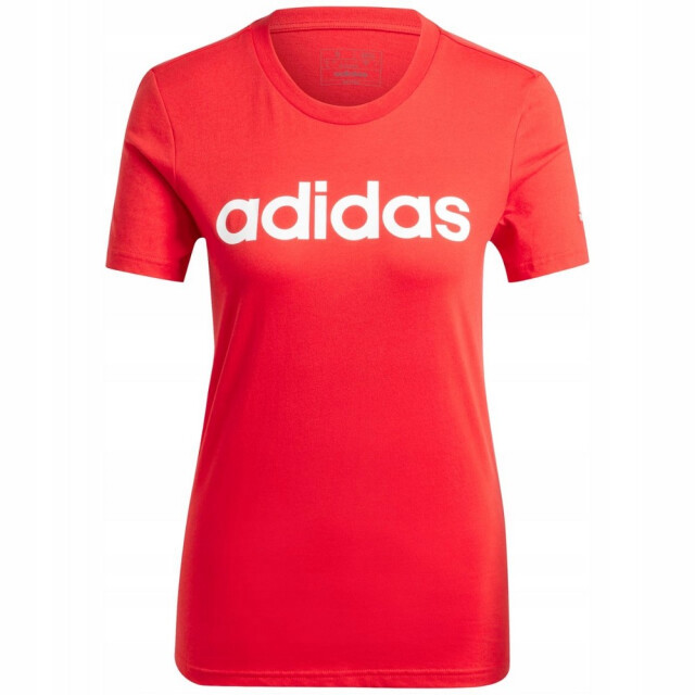 Adidas Dames essentials logo slim lounge t-shirt UTPP5338_red large