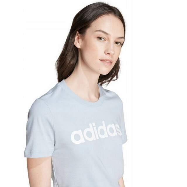 Adidas Dames essentials logo slim lounge t-shirt UTPP5338_lightblue large