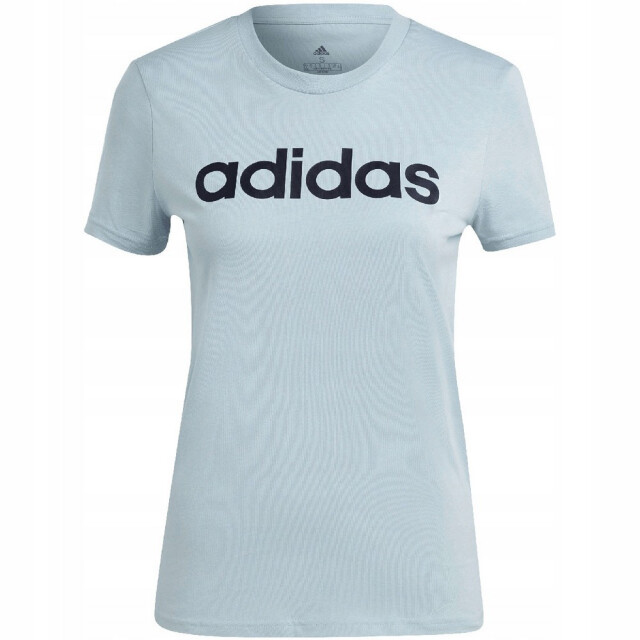 Adidas Dames essentials logo slim lounge t-shirt UTPP5338_blue large
