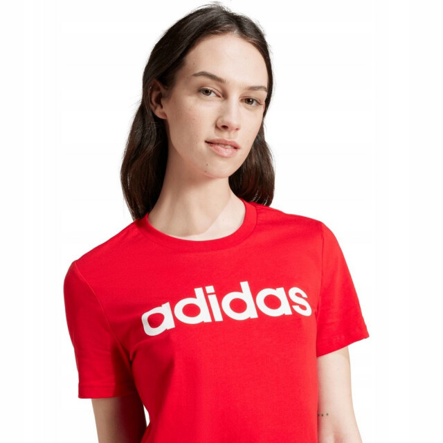 Adidas Dames essentials logo slim lounge t-shirt UTPP5338_red large