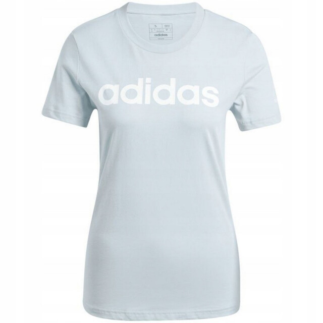 Adidas Dames essentials logo slim lounge t-shirt UTPP5338_lightblue large
