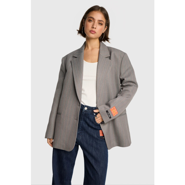 Alix The Label 2508440338 ladies woven classy grandad blazer 2508440338 classy grandad blazer large