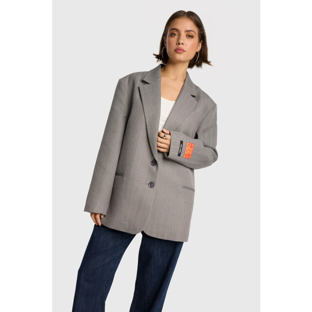 Alix The Label 2508440338 ladies woven classy grandad blazer 2508440338 classy grandad blazer large
