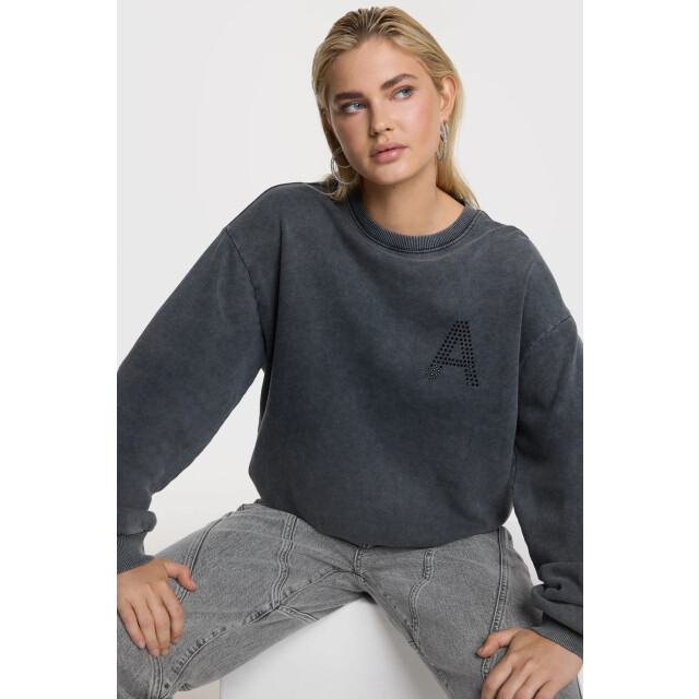 Alix The Label 2508887400 ladies knitted acid washed sweater 2508887400 acid washed sweater large