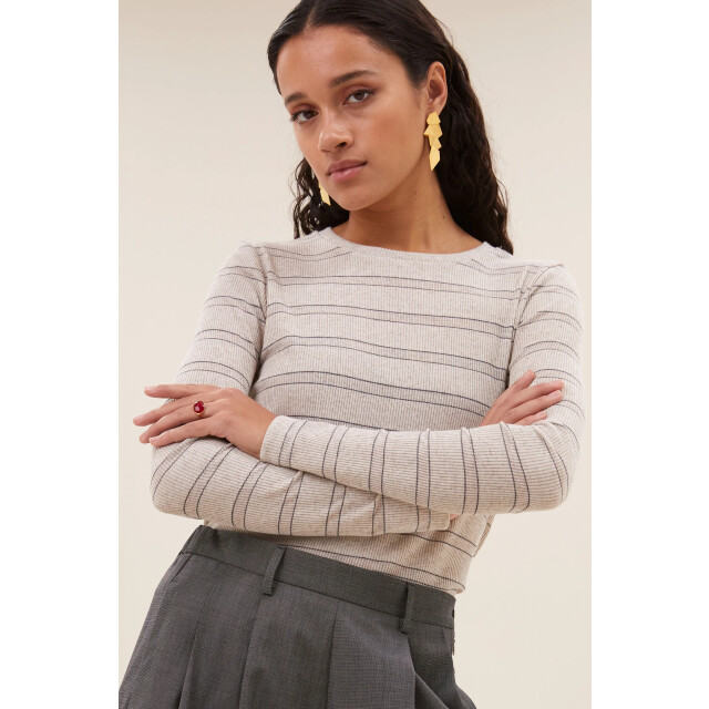 By-Bar Amsterdam 25511004 basic ls pearl stripe top 25511004 basic ls pearl stripe top large