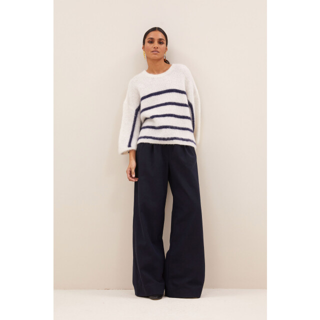 By-Bar Amsterdam Fleur stripe pullover marine stripe 25515027-717 large