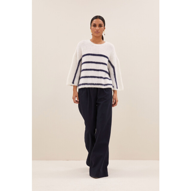 By-Bar Amsterdam Fleur stripe pullover marine stripe 25515027-717 large