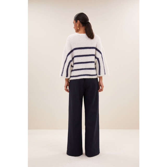 By-Bar Amsterdam Fleur stripe pullover marine stripe 25515027-717 large