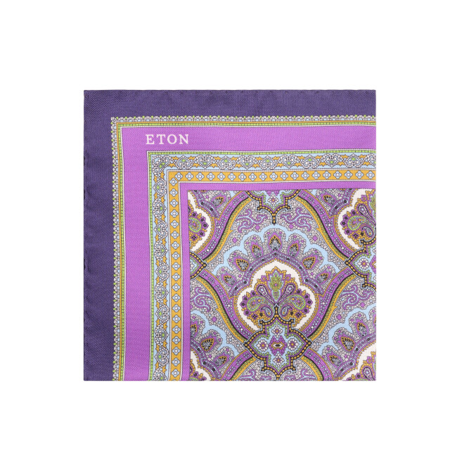 Eton Paisley print silk pocket square 106608-001-1 large