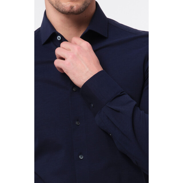 Dutch Dandies Knitted slim fit overhemd met lange mouwen 053080-001-37 large