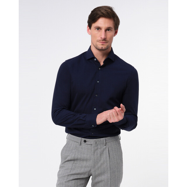 Dutch Dandies Knitted slim fit overhemd met lange mouwen 053080-001-37 large