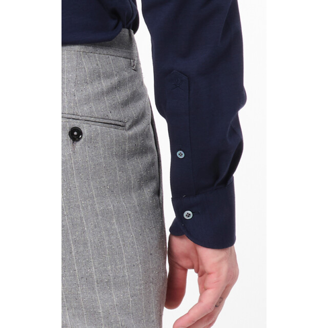 Dutch Dandies Knitted slim fit overhemd met lange mouwen 053080-001-37 large