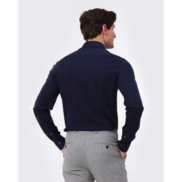 Dutch Dandies Knitted slim fit overhemd met lange mouwen 053080-001-37 large