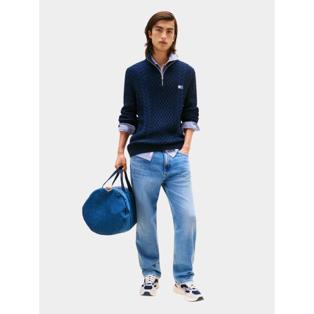 Tommy Hilfiger Half zip tjm slim badge cable qrtr zip dm0dm22103/0gy 199194 large