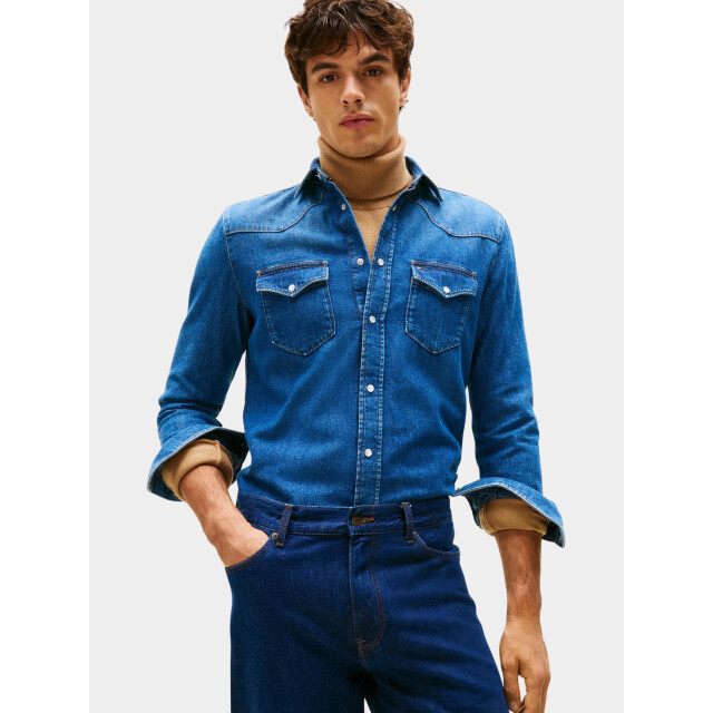 Tommy Hilfiger Overshirt western shirt noah indigo mw0mw42084/1bw 199172 large