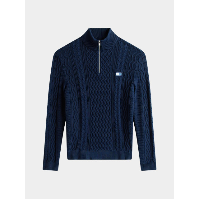Tommy Hilfiger Half zip tjm slim badge cable qrtr zip dm0dm22103/0gy 199194 large