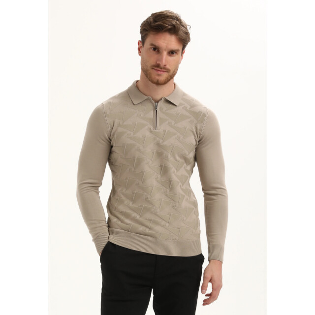 Gabbiano Heren trui 615762 4445 Gabbiano Polo 615762 4445Taupe large
