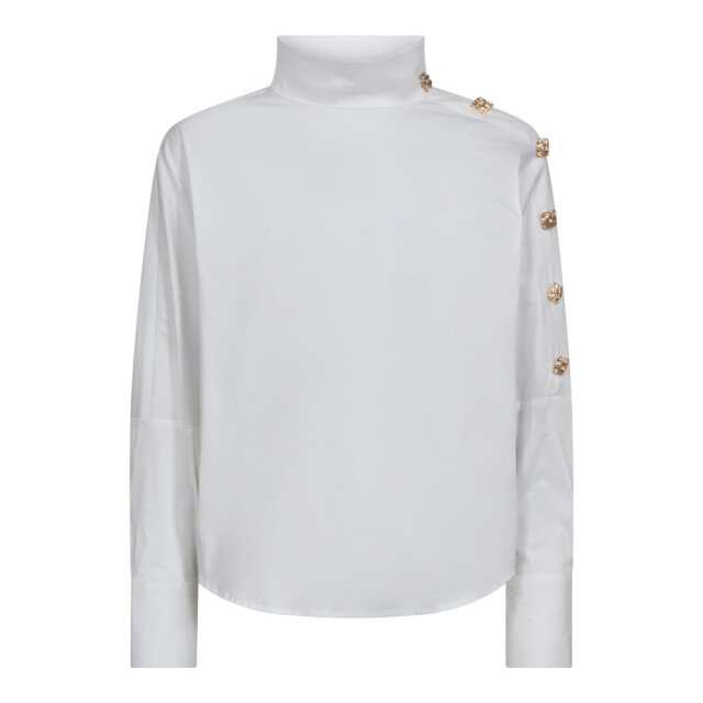 Co'Couture Cc sanna asym button blouse CC Sanna Asym Button Blouse/4000 White large