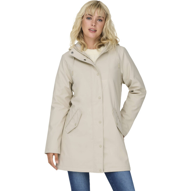 Only Onlsally raincoat otw noos oatmeal/white teddy 15206116-177935001 large