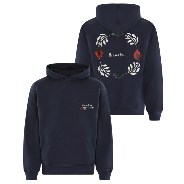 Bram's Fruit Heren flora hoodie 959-Washed Navy large