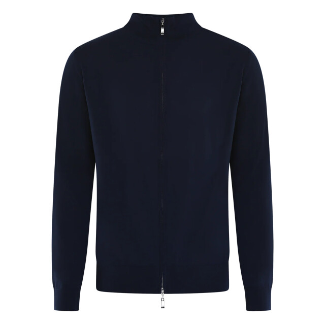 Pal Zileri Heren knitted cardigan 9B3M0M333E-Navy large