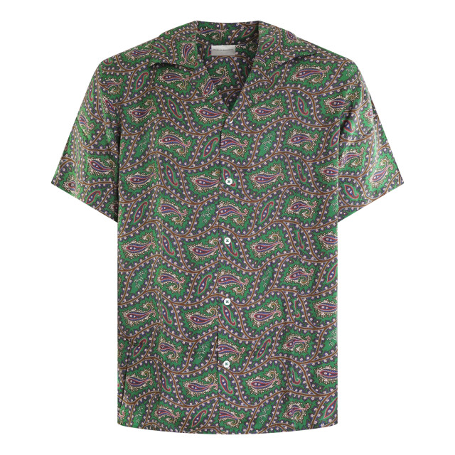 Drole De Monsieur Heren la chemise paisley shirt H-SH229-VI021-Dark Green large