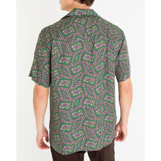 Drole De Monsieur Heren la chemise paisley shirt H-SH229-VI021-Dark Green large