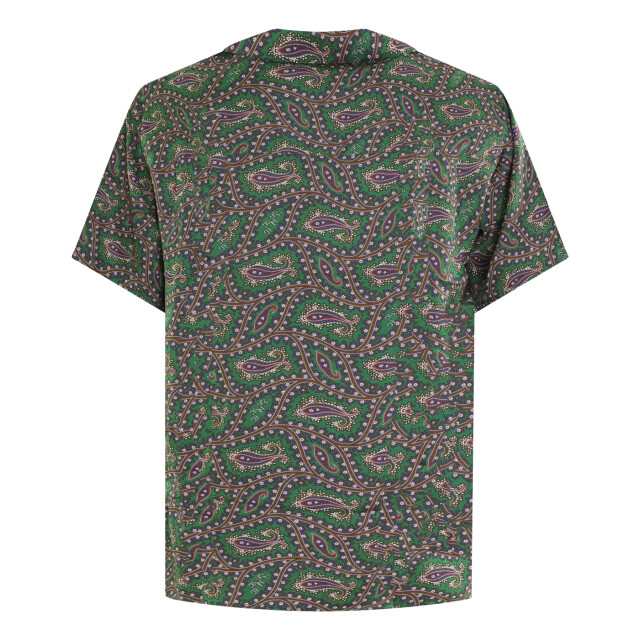 Drole De Monsieur Heren la chemise paisley shirt H-SH229-VI021-Dark Green large