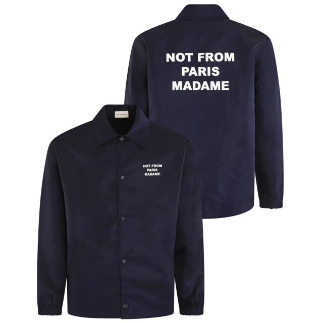 Drole De Monsieur Heren la veste slogan PERM-JT183-PA014-NY-NAVY large