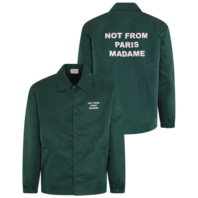 Drole De Monsieur Heren la veste slogan PERM-JT183-PA014-DGN-DARK GREEN large