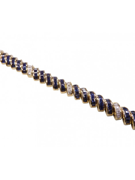 Christian 14 karaat gouden armband diamant en saffier 953L23-3773JC large
