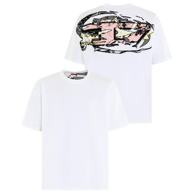 Diesel Heren t-boxt-t24 t-shirt A19552-0PLAT-100 large
