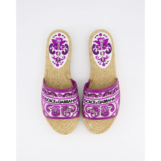 Dolce and Gabbana Dames maiolica viola slipper CE0148-AV804-I03TN large