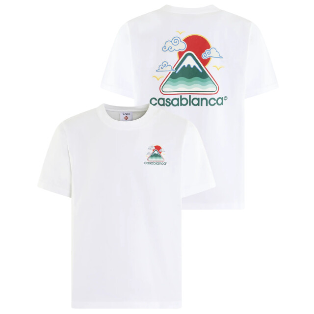 Casablanca Heren montagne ondulée t-shirt MPF25-JTS-001-04 large