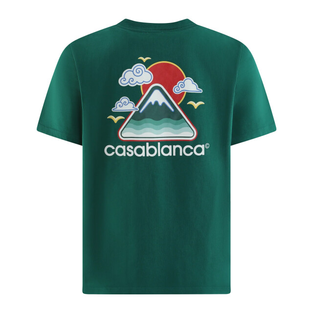 Casablanca Heren montagne ondulée t-shirt MPF25-JTS-001-06 large
