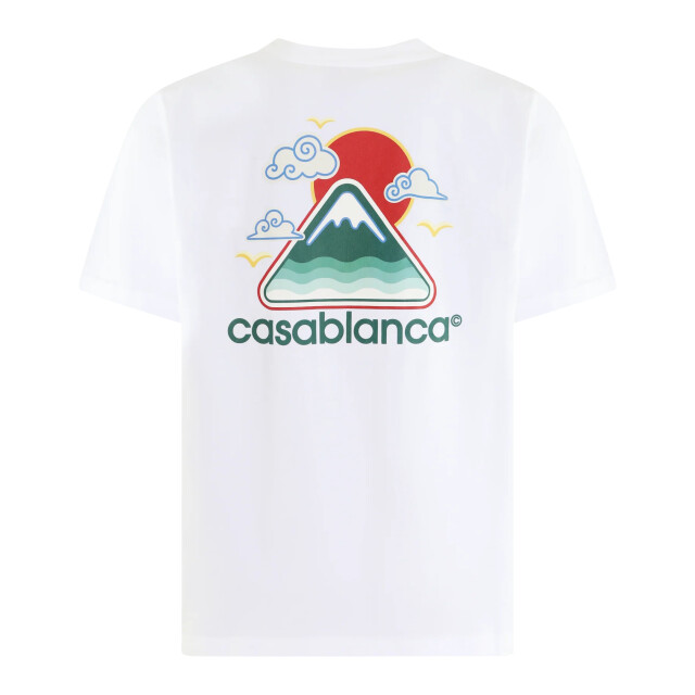 Casablanca Heren montagne ondulée t-shirt MPF25-JTS-001-04 large