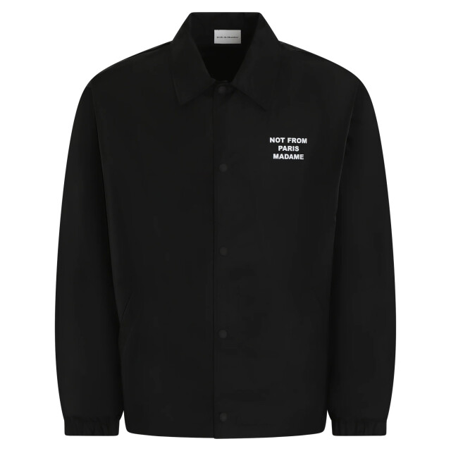 Drole De Monsieur Heren slogan jacket PERM-JT183-PA014-BL-Black large