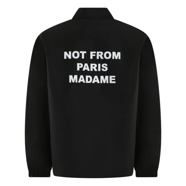 Drole De Monsieur Heren slogan jacket PERM-JT183-PA014-BL-Black large
