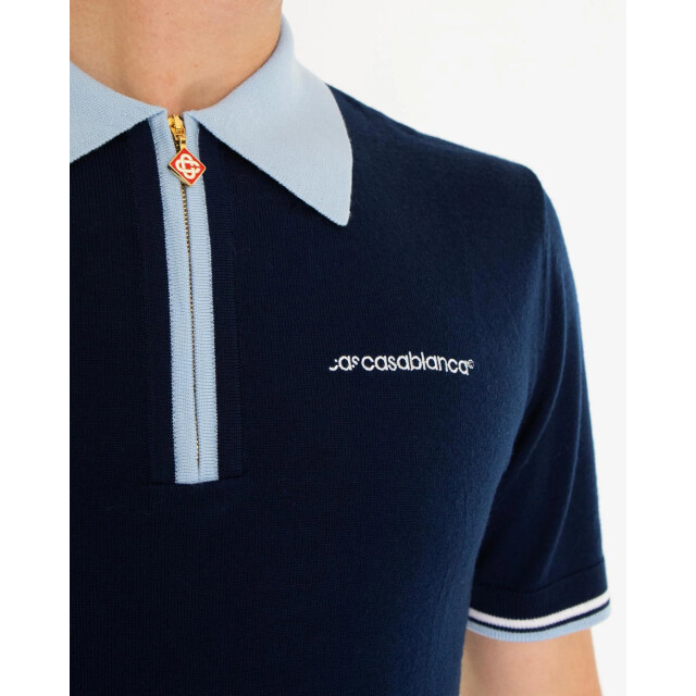 Casablanca Heren merino tennis polo MPF25-KW-1002-01 large