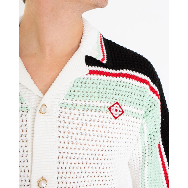 Casablanca Heren crochet shirt MPF25-KW-998-01 large