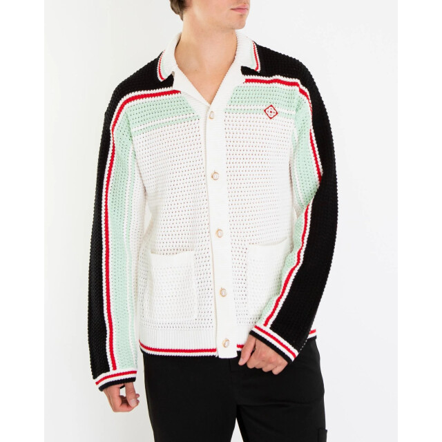 Casablanca Heren crochet shirt MPF25-KW-998-01 large