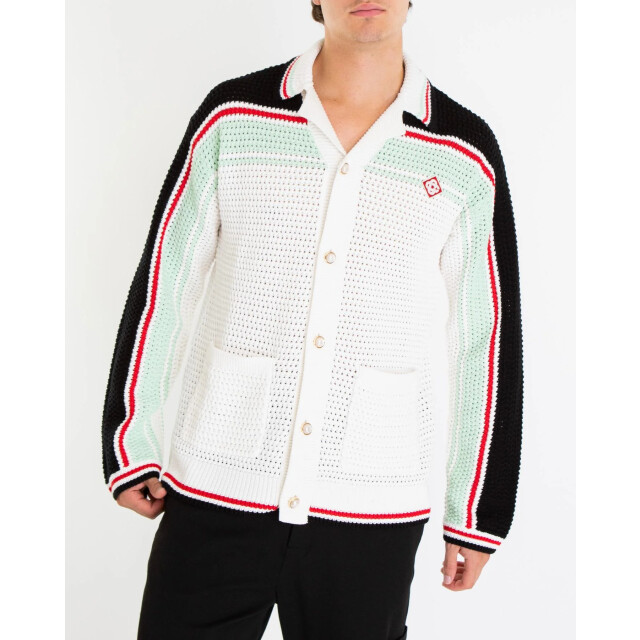 Casablanca Heren crochet shirt MPF25-KW-998-01 large