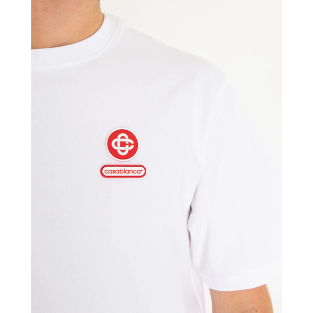 Casablanca Heren white jersey M-AW25-JTS-044-04 large
