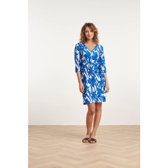 Smashed Lemon 24051 aansluitende wrap jurk met stretch | 24051-000-625 large