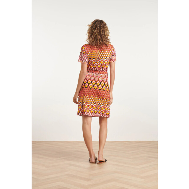 Smashed Lemon 24153 zomerjurk met retro grafische print | 24153-998-XL large Smashed Lemon 24153 zomerjurk met retro grafische print | 24153-998-XL large